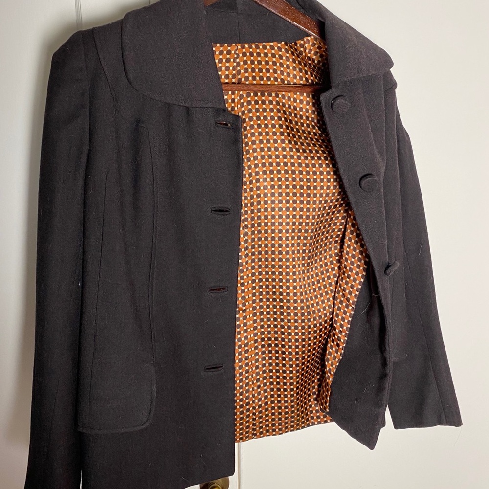 Vintage 60’s Peter Pan Collar Wool Jacket  Med